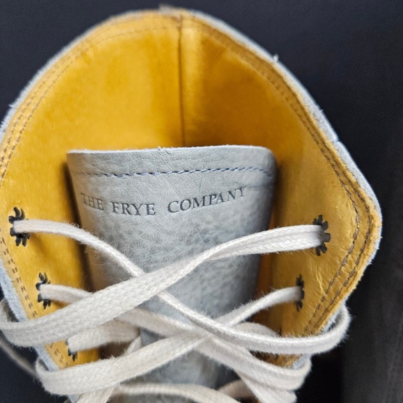 FRYE Women's Leather Sabrina Lace Up Ankle Boots Gray Size 6 Vibram Roccia SCUFF - Picture 5 of 15